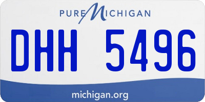 MI license plate DHH5496