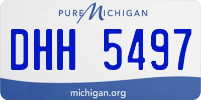 MI license plate DHH5497