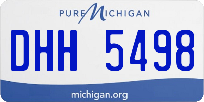 MI license plate DHH5498