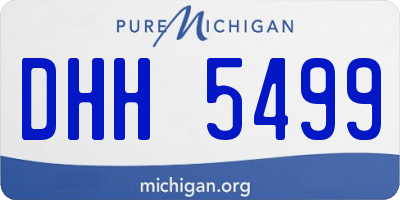 MI license plate DHH5499