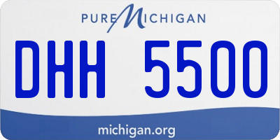 MI license plate DHH5500