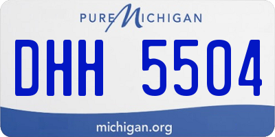 MI license plate DHH5504