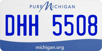 MI license plate DHH5508