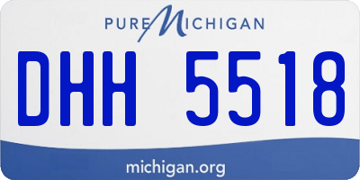 MI license plate DHH5518