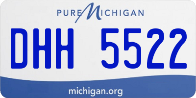 MI license plate DHH5522