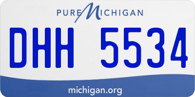MI license plate DHH5534