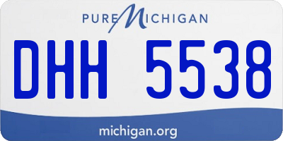 MI license plate DHH5538