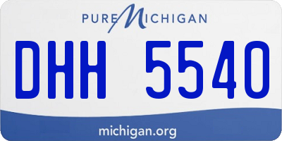 MI license plate DHH5540