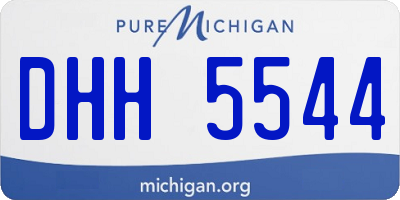 MI license plate DHH5544