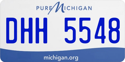 MI license plate DHH5548