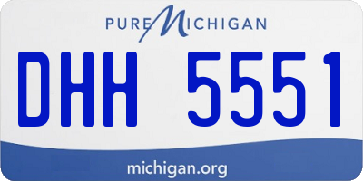 MI license plate DHH5551