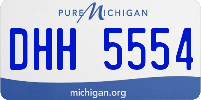 MI license plate DHH5554