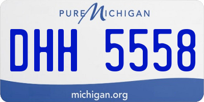 MI license plate DHH5558