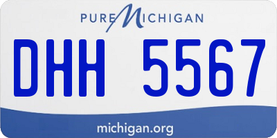 MI license plate DHH5567