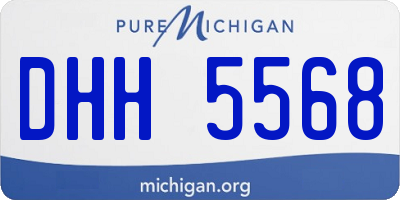 MI license plate DHH5568