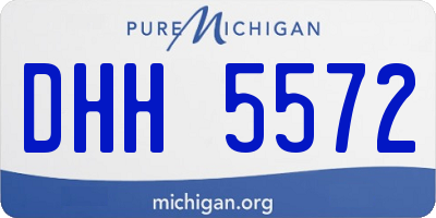 MI license plate DHH5572