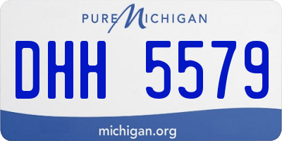 MI license plate DHH5579