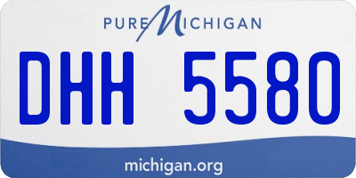 MI license plate DHH5580