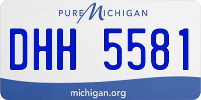 MI license plate DHH5581