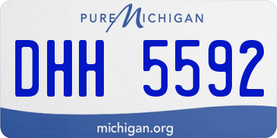 MI license plate DHH5592