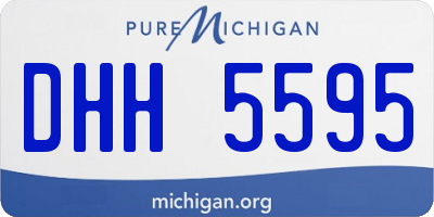 MI license plate DHH5595