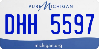 MI license plate DHH5597