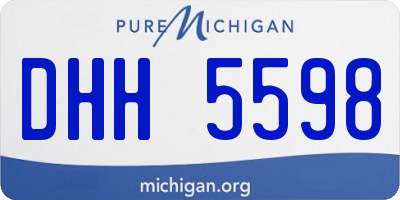 MI license plate DHH5598