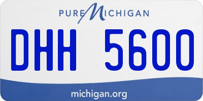 MI license plate DHH5600