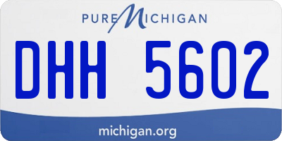 MI license plate DHH5602