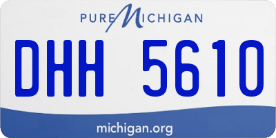 MI license plate DHH5610