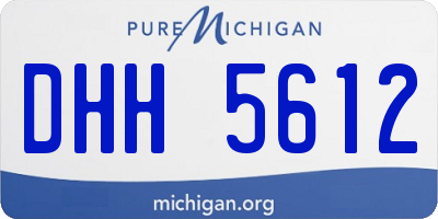 MI license plate DHH5612