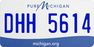MI license plate DHH5614