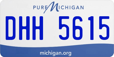 MI license plate DHH5615