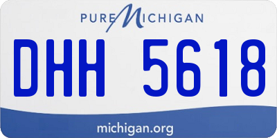 MI license plate DHH5618