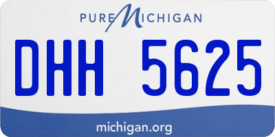 MI license plate DHH5625