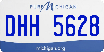 MI license plate DHH5628