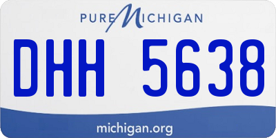 MI license plate DHH5638