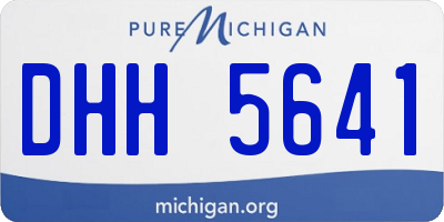 MI license plate DHH5641