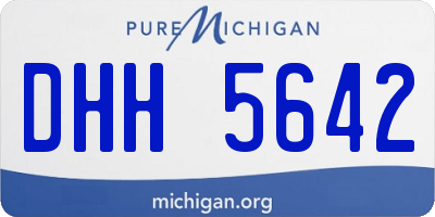 MI license plate DHH5642