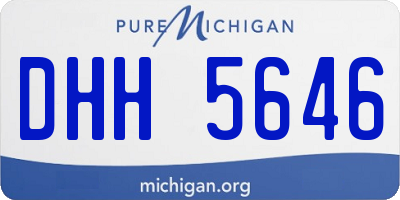 MI license plate DHH5646