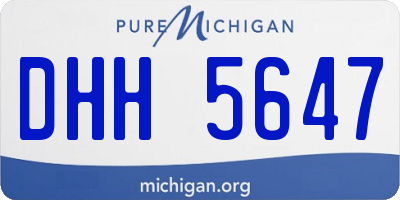 MI license plate DHH5647