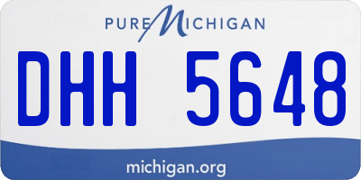 MI license plate DHH5648