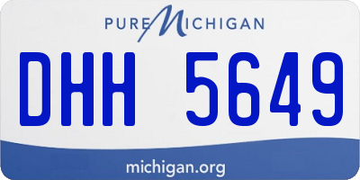 MI license plate DHH5649