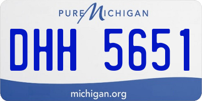 MI license plate DHH5651