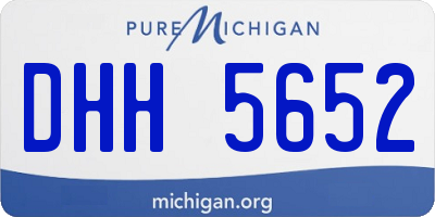 MI license plate DHH5652