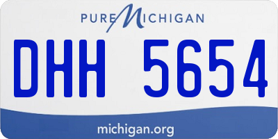 MI license plate DHH5654