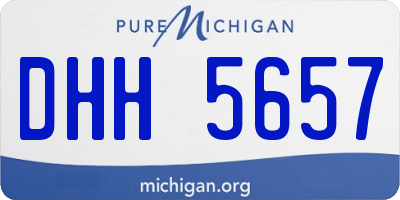 MI license plate DHH5657