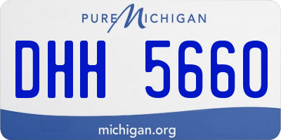 MI license plate DHH5660