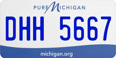 MI license plate DHH5667