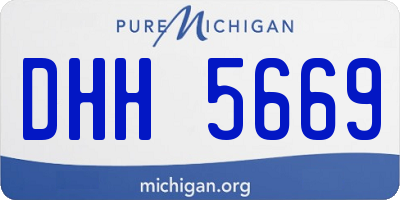MI license plate DHH5669